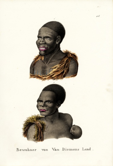 Tasmanian Aborigines - Van Diemen'S Land von Karl Joseph Brodtmann