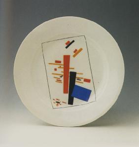 Teller mit suprematistischen Dekoration 1923