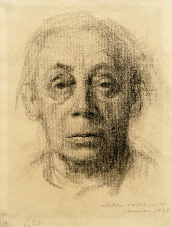 Selbstbildnis en face von Käthe Kollwitz