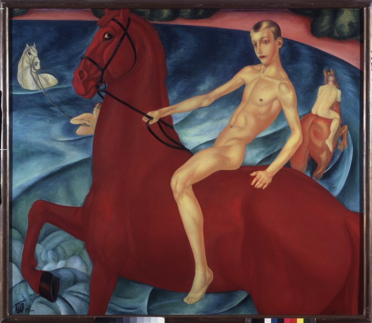 Das Bad des roten Pferdes von Kusma Sergejewitsch Petrow-Wodkin