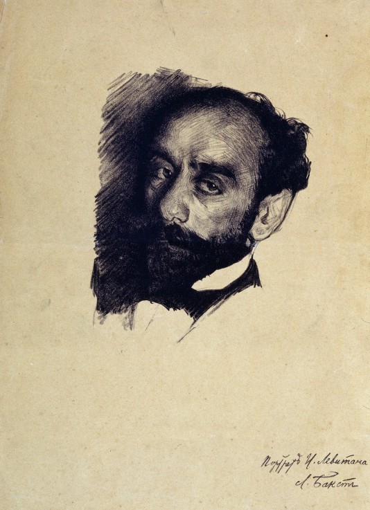 Porträt des Malers Isaak Lewitan (1861-1900) von Leon Nikolajewitsch Bakst