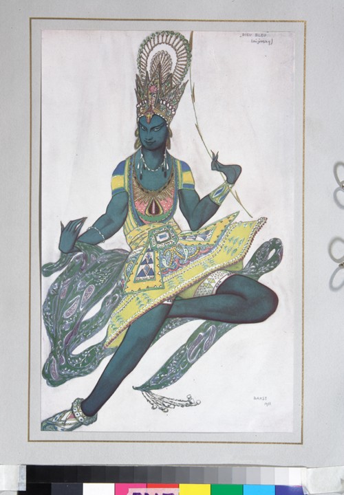 Vaslav Nijinsky. Kostümentwurf zum Ballett "Der blaue Gott" von R. Hahn von Leon Nikolajewitsch Bakst