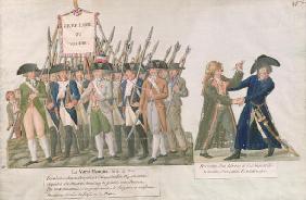 The French Vow 'Long Live Freedom or Die'; the Meeting of a Swordsman and a Member of the Revolution 14th