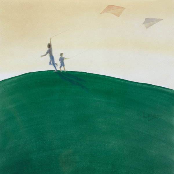 Kite Flying, 2000 (w/c on paper)  von Lincoln  Seligman