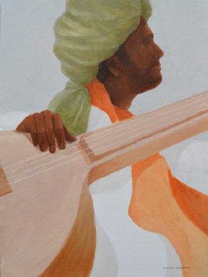 Sitar player, green turban 2019