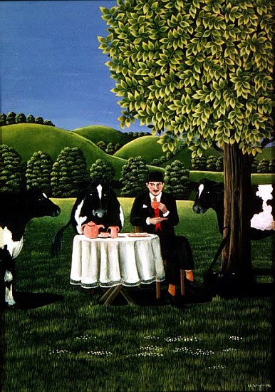 The Tea Break, 1980 (gouache)  von Liz  Wright