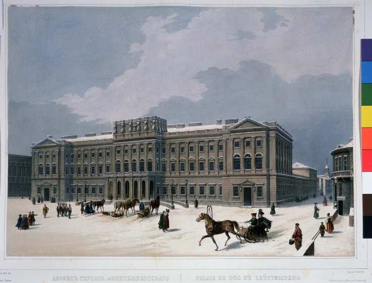 Der Marienpalast auf dem Isaaksplatz in Sankt Petersburg von Louis Jules Arnout