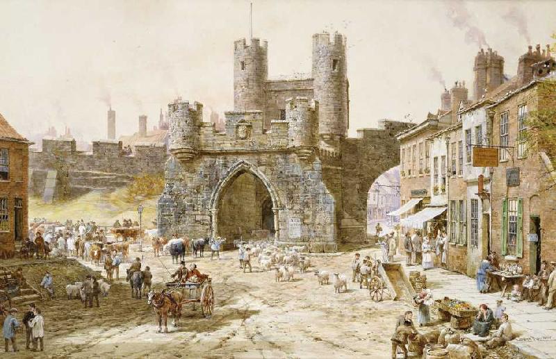 Walgate Bar, York. von Louise Rayner