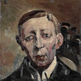 Bildnis Fritz Thieme, Kopf en face 1919