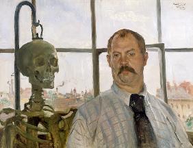 Selbstbildnis mit Skelett 1896