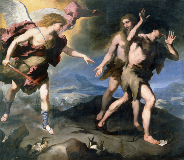 Die Vertreibung aus dem Paradies von Luca Giordano