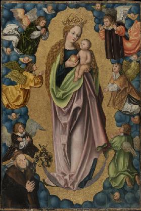 Madonna auf der Mondsichel verehrt von dem Stifter Hieronymus Rudelauf