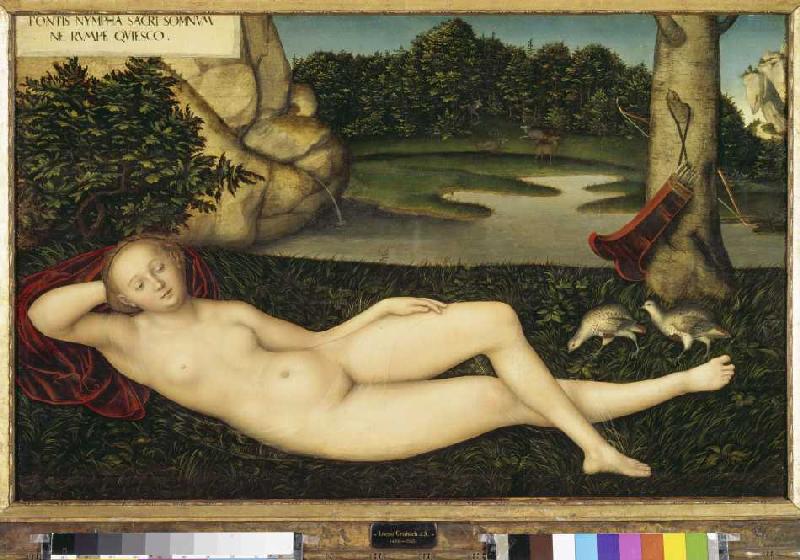 Ruhende Quellnymphe von Lucas Cranach d. Ä.