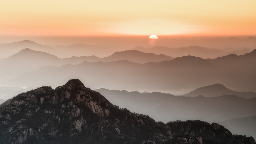 Huangshan-Sonnenaufgang von Luigi Ruoppolo