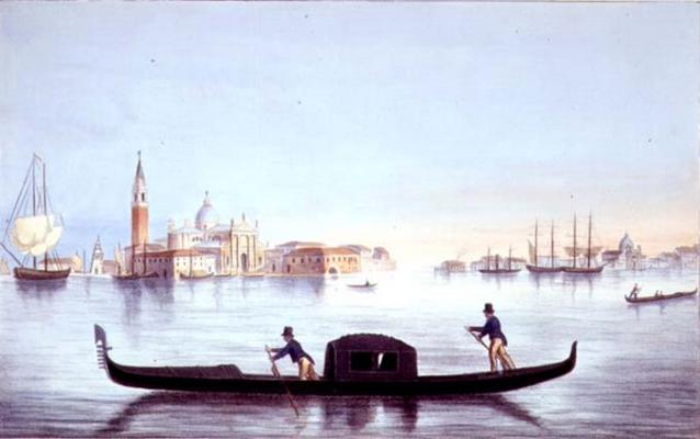 Venetian Gondola, engraved by Brizeghel (litho) von Marco Moro