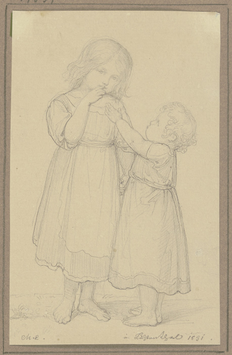 Zwei kleine Mädchen von Marie Ellenrieder