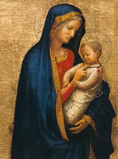 Madonna Casini (tempera & gold leaf on panel) 19th