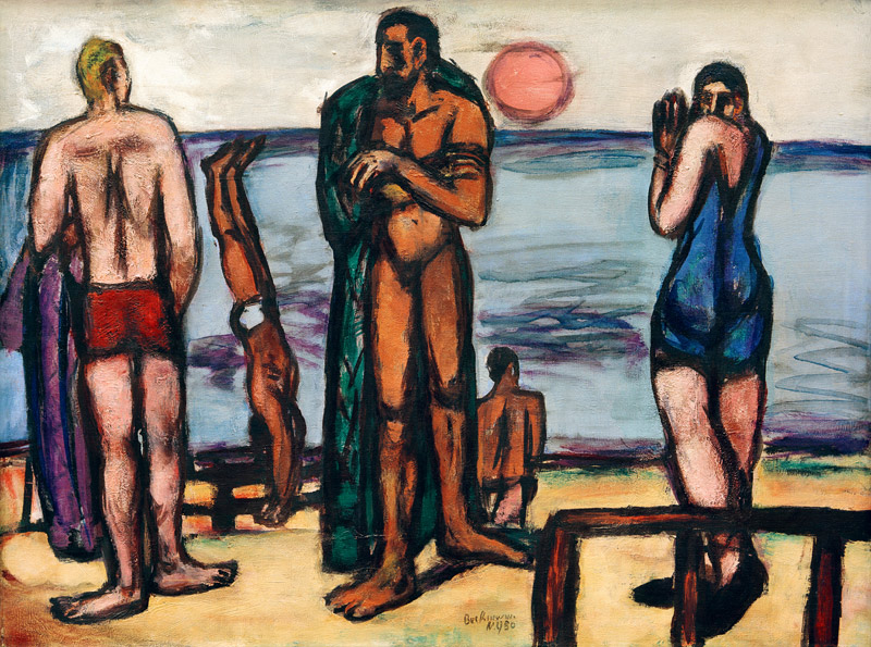 Kleines Bild mit Badenden von Max Beckmann