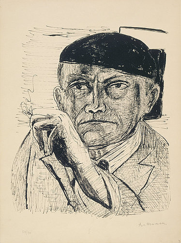 Day and Dream, Blatt I - Self Portrait (Selbstbildnis). von Max Beckmann