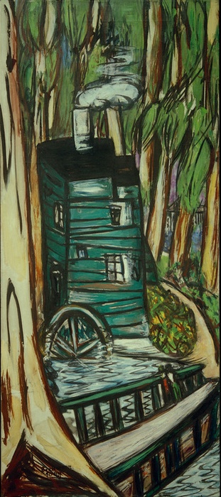 Mühle im Eukalyptuswald (Mills College) von Max Beckmann