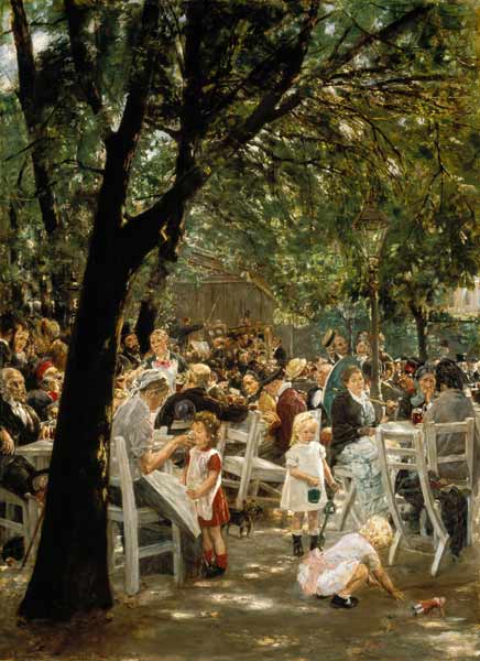 Münchner Biergarten 1883/84 von Max Liebermann