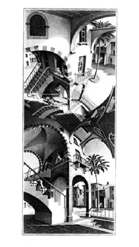 Bild:  M.c. Escher - Oben und Unten - (ESE-10)