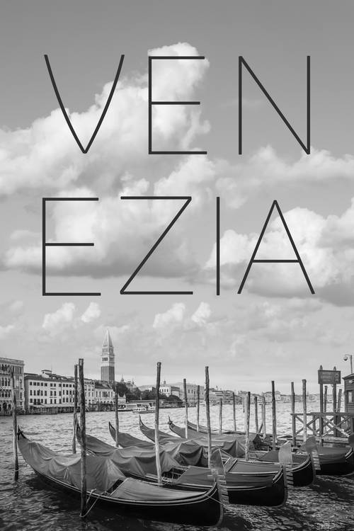 VENEDIG Canal Grande & Markusturm | Text & Skyline von Melanie Viola