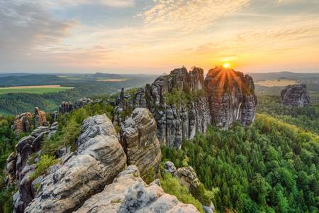 Schrammsteinaussicht in der Sächsischen Schweiz