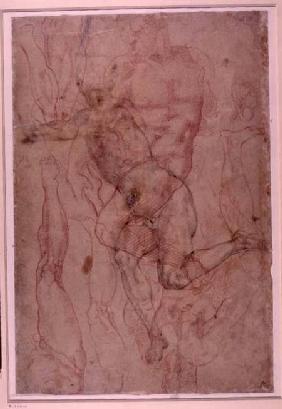 Figure Study, red chalk