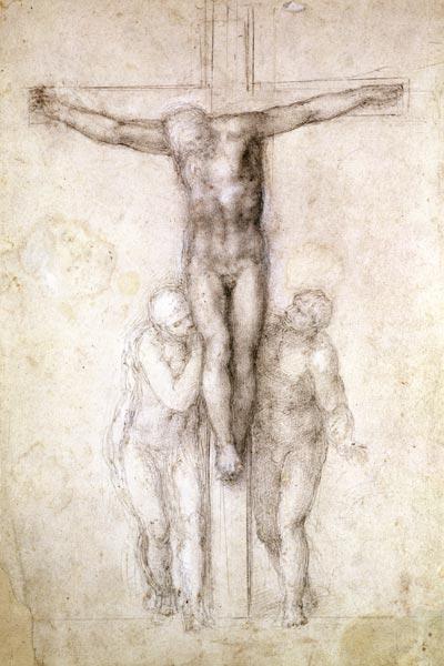 Study of Christ on the Cross between the Virgin and St. John the Evangelist