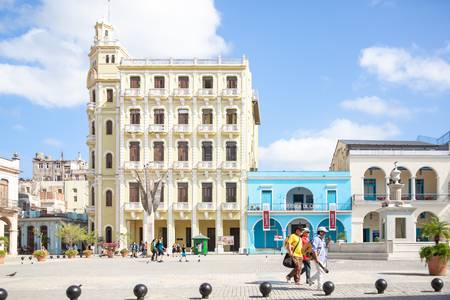 Musician in Havana, Cuba. Street in Havanna, Kuba. 2020