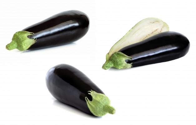 Three variation aubergine isolated on wh von Miroslav Beneda