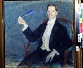 Porträt des Dichters Nikolai Gumiljow (1886-1921) 1911