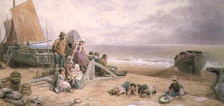 Rottingdean, Beach Scene von Myles Birket Foster