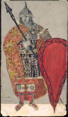 Kostümentwurf zur Oper Prinz Igor von Aleksandr Borodin 1914