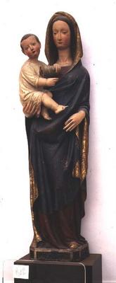 Madonna and Child, Italian, School of the Marches, 15th century (polychrome wood) (see also 80288) von 