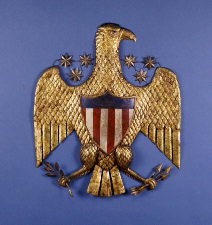 A Gilded Pressed Tin Eagle von 