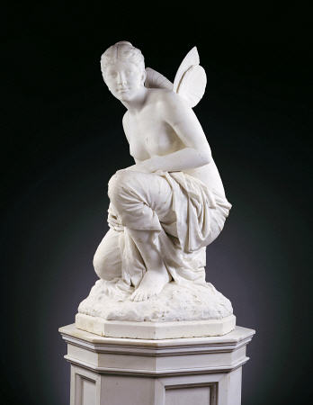 An American White Marble Figure Of Psyche, On Pedestal By William Couper, Circa 1882 von 
