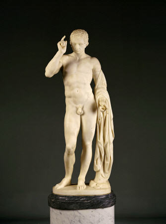 An Italian White Marble Figure Of Germanicus, On Pedestal, Second Half 19th Century von 