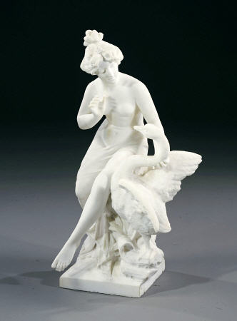 An Italian White Marble Group Of Leda And The Swan von 