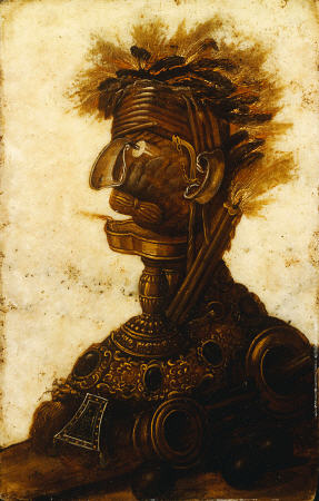 Anthropomorphic Heads Representing One Of The Four Elements - Fire von 