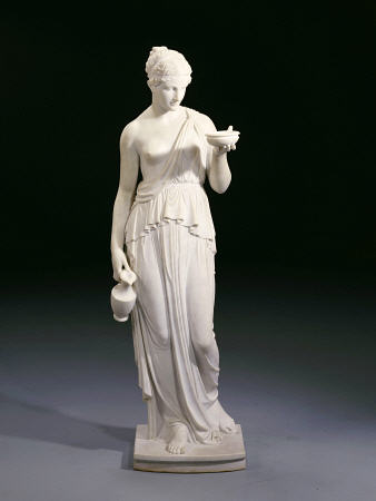 A White Marble Figure Of Hebe, The Cupbearer, Circa 1880 von 