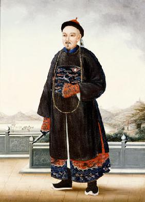 An Elegantly Dressed Chinese Hong Merchant