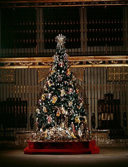 Christmas Creche and tree (mixed media) von 