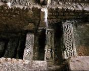 Flight of steps carved with zoomorphic reliefs, 7th/8th century (stone) C19th