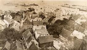 Helgoland,Blick auf Stadt und Hafen