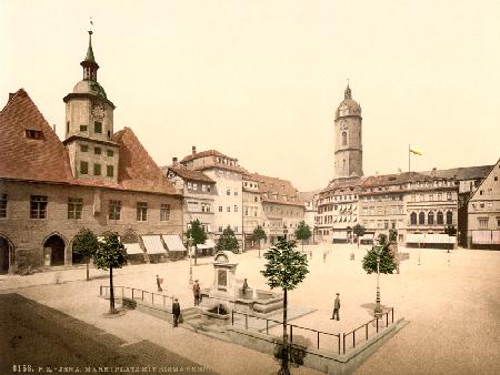 Jena, Markt u.Bismarckbrunnen