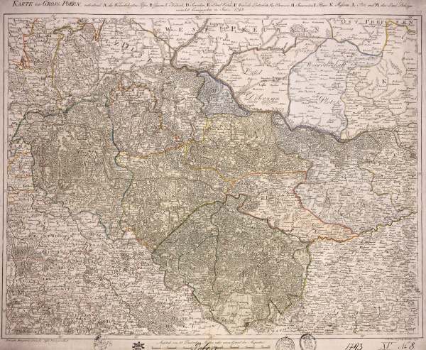 Landkarte von Großpolen 1793 von 