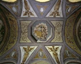 Lonedo, Villa Godi, Gewoelbe der Loggia