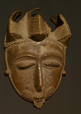 Maske, Baule, Elfenbeinkueste / Bronze